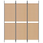 vidaXL Paravent 3 panneaux Beige 150 x 180 cm Tissu