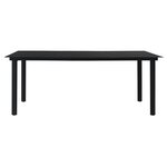 vidaXL Ensemble à manger de jardin 9 Pièces noir rotin PVC