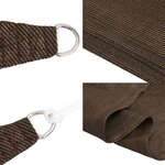 vidaXL Voile d'ombrage 160 g/m² Marron 3x3 m PEHD