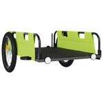 vidaXL Remorque de vélo vert tissu oxford et fer