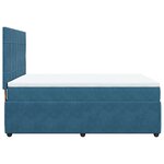 vidaXL Sommier à lattes de lit et matelas bleu 160x200 cm velours