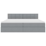 vidaXL Lit avec rangement et matelas Gris clair 200 x 200 cm Velours