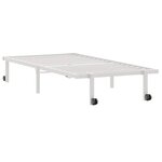 vidaXL Cadre de lit sans matelas pliable blanc 90x190 cm acier