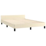 vidaXL Cadre de lit sans matelas crème 140x190 cm similicuir