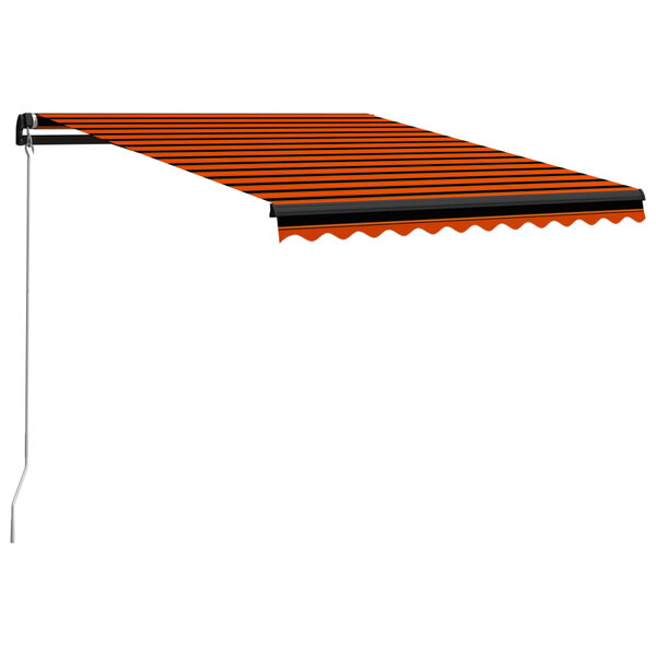 vidaXL Auvent manuel rétractable 350x250 cm Orange et marron