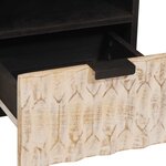 vidaXL Meuble TV avec tiroir Finition Lavage Blanc 70 x 33 x 46 cm