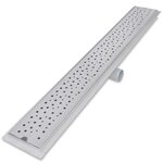 vidaXL Drain de douche linéaire 2 Pièces 930 x 140 mm Acier inoxydable