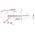 vidaXL Lit de jour avec gigogne et matelas crème 80x200 cm tissu