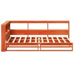 vidaXL Lit bibliothèque sans matelas cire marron 75x190 cm pin massif