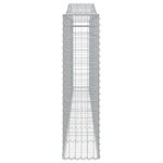 vidaXL Paniers à gabions arqués 10 Pièces 400x30x120/140 cm Fer galvanisé