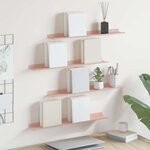 vidaXL Étagère flottante 4 pc Rose 60 x 8 5 x 2 5 cm Acier