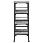 vidaXL Chariot de cuisine sonoma gris 45x35x89 5 cm bois d'ingénierie