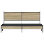 vidaXL Cadre de lit en métal sans matelas chêne sonoma 180x200 cm