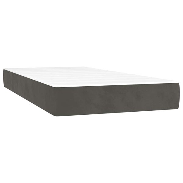 vidaXL Matelas de lit à ressorts ensachés fermeté moyenne 90x210x20 cm velours