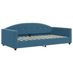 vidaXL Lit de jour avec matelas bleu 100x200 cm velours