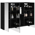 vidaXL Armoire Miroir de Salle de Bain Chêne noir 60 x 14 5 x 50 cm