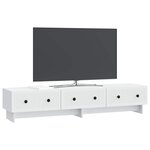 vidaXL Meuble TV Blanc 147 x 34 5 x 30 cm Bois d'ingénierie