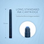 Etui de 8 cartouches longues encre bleu mystère WATERMAN