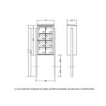 Bloc collectif leabox.com  2x4  grade 3  simple face  Extérieur  fixation sur pieds à sceller  Brun Sepia RAL 8014 finition brillante