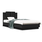 vidaXL Cadre de lit sans matelas noir 100x200 cm
