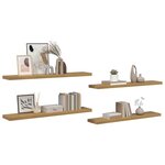 vidaXL Étagère Murale 4 Pièces Marron 120 x 23 5 x 4 cm Bois d'ingénierie