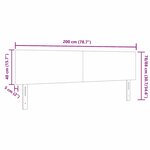 vidaXL Tête de lit avec tête de lit Crème 200 cm Cuir synthétique