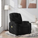 vidaXL Fauteuil inclinable de massage en tissu noir