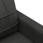 vidaXL Ensemble de canapés 4 Pièces avec coussins noir tissu