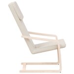vidaXL Chaise de relaxation Crème Tissu