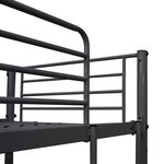 vidaXL Lit superposé avec cadre de table Noir Métal 90x200 cm