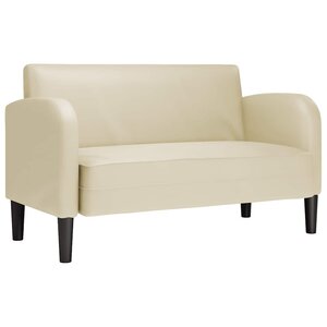 vidaXL Canapé causeuse crème 110 cm similicuir