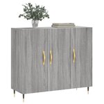 vidaXL Buffet sonoma gris 90x34x80 cm bois d'ingénierie