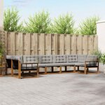 vidaXL Ensemble de canapés d'extérieur 7 Pièces Gris Naturel et Clair