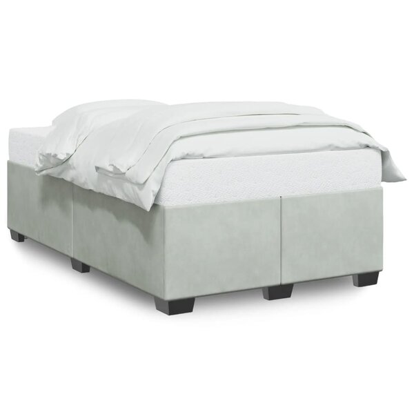 vidaXL Cadre de lit sans matelas gris clair 120x200 cm velours