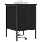 vidaXL Cabinet de chevet Chêne noir 42 x 41 x 61 cm Bois d'ingénierie