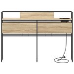 vidaXL Tête de lit de rangement Chêne sonoma 120 cm Bois d'ingénierie