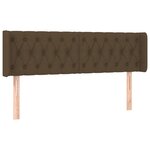 vidaXL Tête de lit à LED Marron foncé 163x16x78/88 cm Tissu