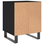 vidaXL Tables de chevet 2 Pièces noir 40x35x50 cm bois d’ingénierie