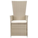 vidaXL Ensemble à manger de jardin avec coussins 9 Pièces Beige