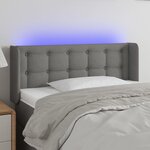 vidaXL Tête de lit à LED Gris foncé 103x16x78/88 cm Tissu