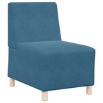 vidaXL Unité de Sofa Modulaire Sans Accoudoirs 3 Pièces Bleu