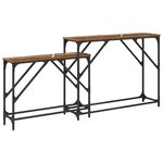 vidaXL Table console 2 Pièces Bois Ancien 100 x 28 x 75 cm