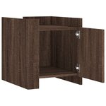 vidaXL Table de chevet chêne marron 45x50x50 cm bois d’ingénierie