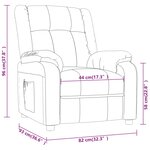 vidaXL Fauteuil de massage Crème Tissu