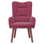 vidaXL Fauteuil relaxant Rouge bordeaux 63 x 67 x 94 cm Velours