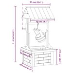 vidaXL Puits à souhait avec pompe 57x50x112 cm bois de sapin massif