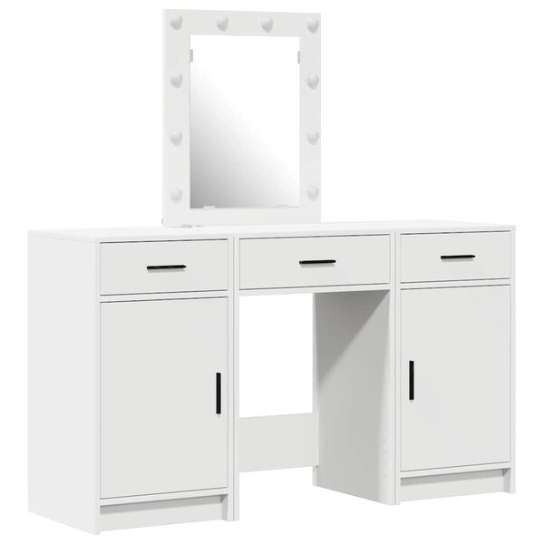 vidaXL Table de Toilette Blanc 50 x 41 x 135 cm Bois d'ingénierie
