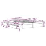 vidaXL Cadre de lit sans matelas blanc 140x200 cm bois de pin massif
