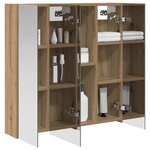 vidaXL Armoire Miroir de Salle de Bain Chêne artisan 70 x 14 5 x 70 cm