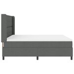 vidaXL Lit box spring avec matelas Gris foncé 180 x 200 cm en tissu
